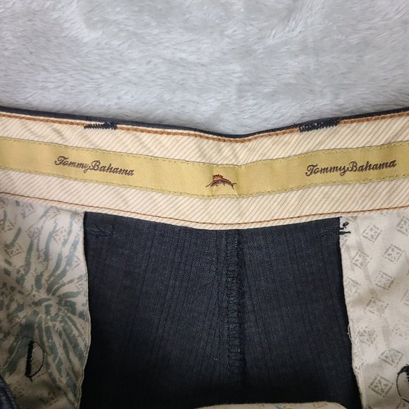 Tommy Bahama Flying‎ Fishbone Men’s Black Shorts Size 38 Silk Blend - Picture 3 of 9
